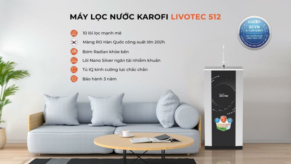 Máy lọc nước Karofi Livotec 512