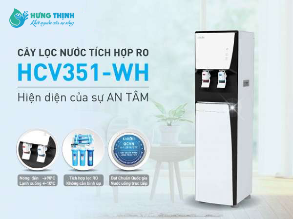 Máy lọc nước RO tích hợp cây nóng lạnh HCV351-WH